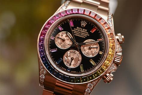 rolex daytona rainbow everose gold